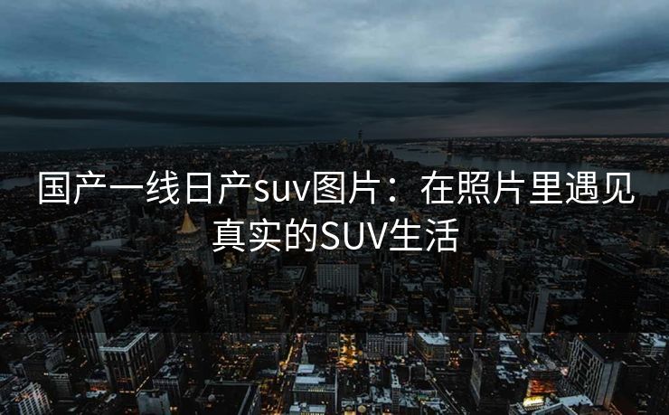 国产一线日产suv图片：在照片里遇见真实的SUV生活