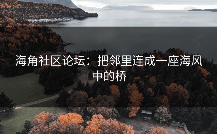 海角社区论坛：把邻里连成一座海风中的桥